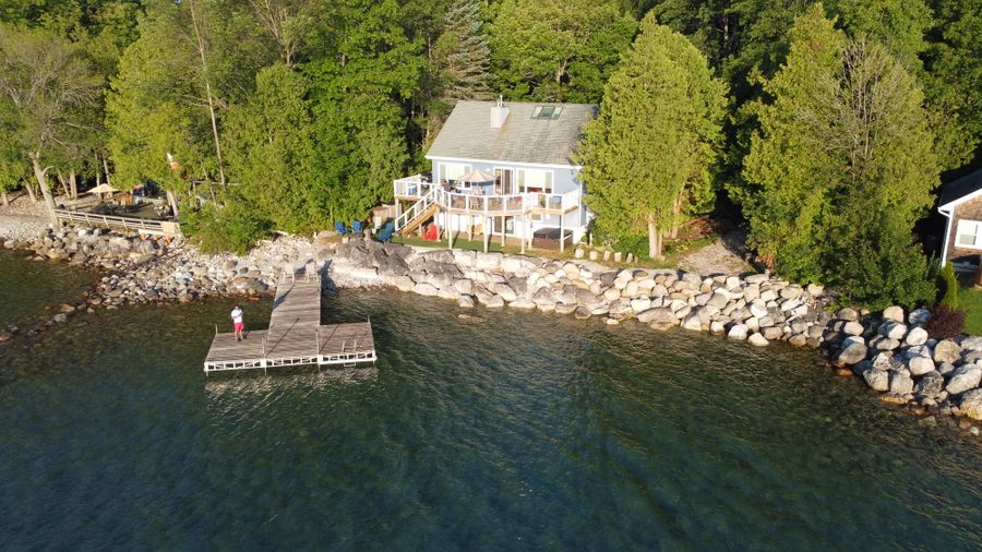 Lakefront home with private dock